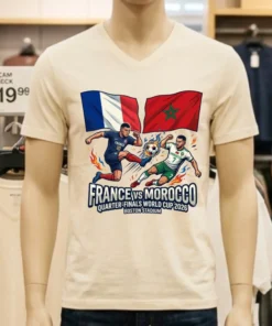 France Vs Morocco In The Quarter Finals Of The Fifa World Cup 2026 At Boston Stadium T Shirt