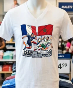 France Vs Morocco In The Quarter Finals Of The Fifa World Cup 2026 At Boston Stadium T Shirt
