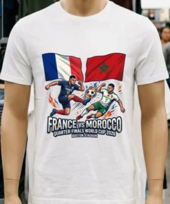 France Vs Morocco In The Quarter Finals Of The Fifa World Cup 2026 At Boston Stadium T Shirt