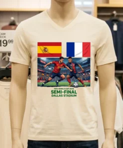 France Vs Spain In The Fifa World Cup 2026 Semi Final At Dallas Stadium T Shirt