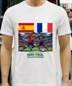 France Vs Spain In The Fifa World Cup 2026 Semi Final At Dallas Stadium T Shirt