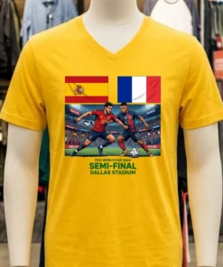 France Vs Spain In The Fifa World Cup 2026 Semi Final At Dallas Stadium T Shirt