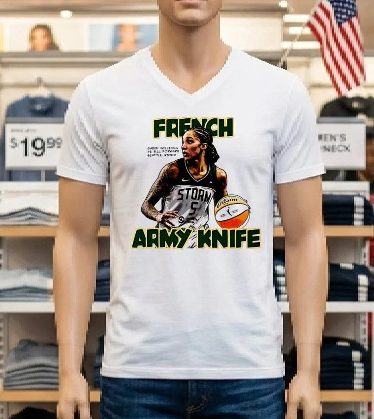 French Army Knife Gabby Williams Seattle Storm Wnba Shirt - white-t-shirt French Army Knife Gabby Williams Seattle Storm Wnba Shirt White T Shirt 1