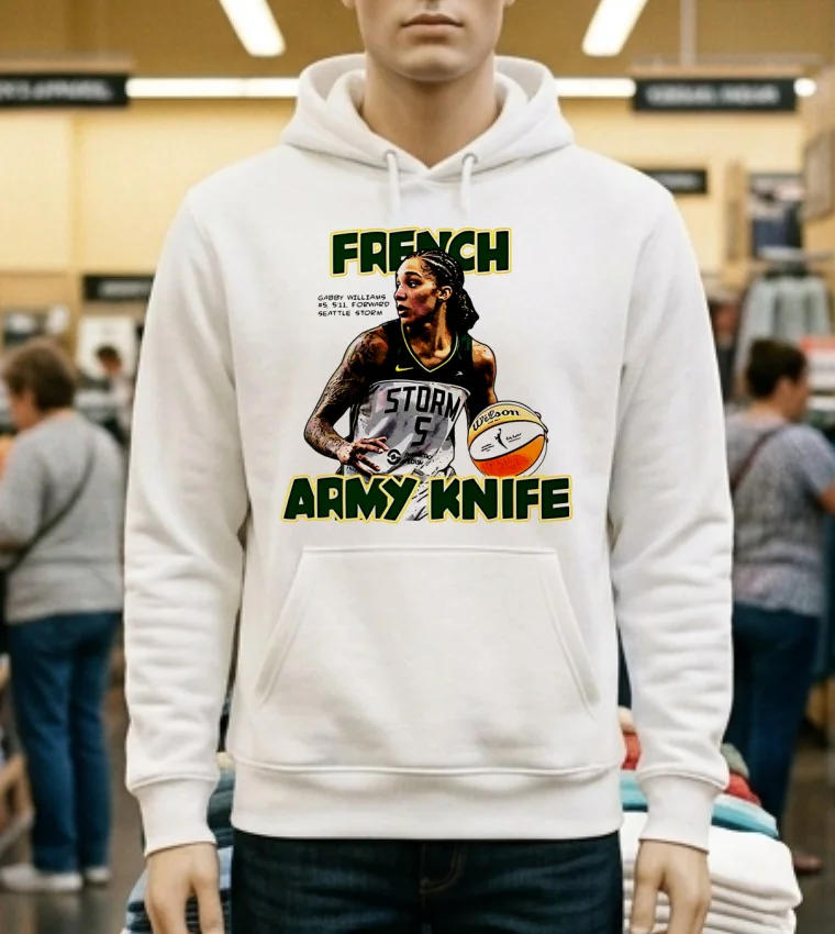 French Army Knife Gabby Williams Seattle Storm Wnba Shirt - white-t-shirt French Army Knife Gabby Williams Seattle Storm Wnba Shirt White T Shirt 2