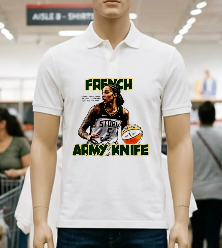 French Army Knife Gabby Williams Seattle Storm Wnba Shirt - white-t-shirt French Army Knife Gabby Williams Seattle Storm Wnba Shirt White T Shirt 3