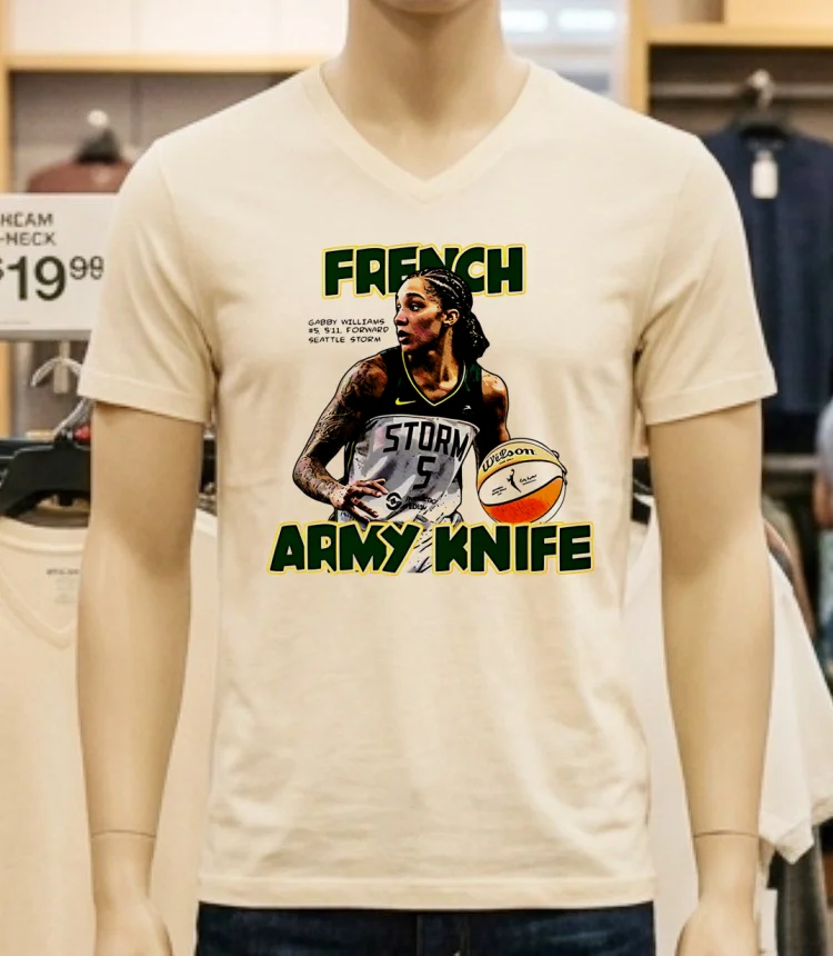 French Army Knife Gabby Williams Seattle Storm Wnba Shirt - white-t-shirt French Army Knife Gabby Williams Seattle Storm Wnba Shirt White T Shirt 4
