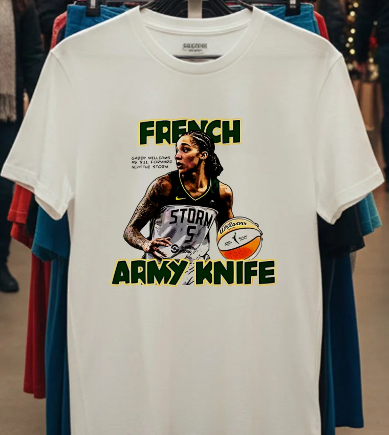French Army Knife Gabby Williams Seattle Storm Wnba Shirt - white-t-shirt French Army Knife Gabby Williams Seattle Storm Wnba Shirt White T Shirt