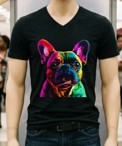 French Bulldog Dog Colorful Face Dog Lover Shirt