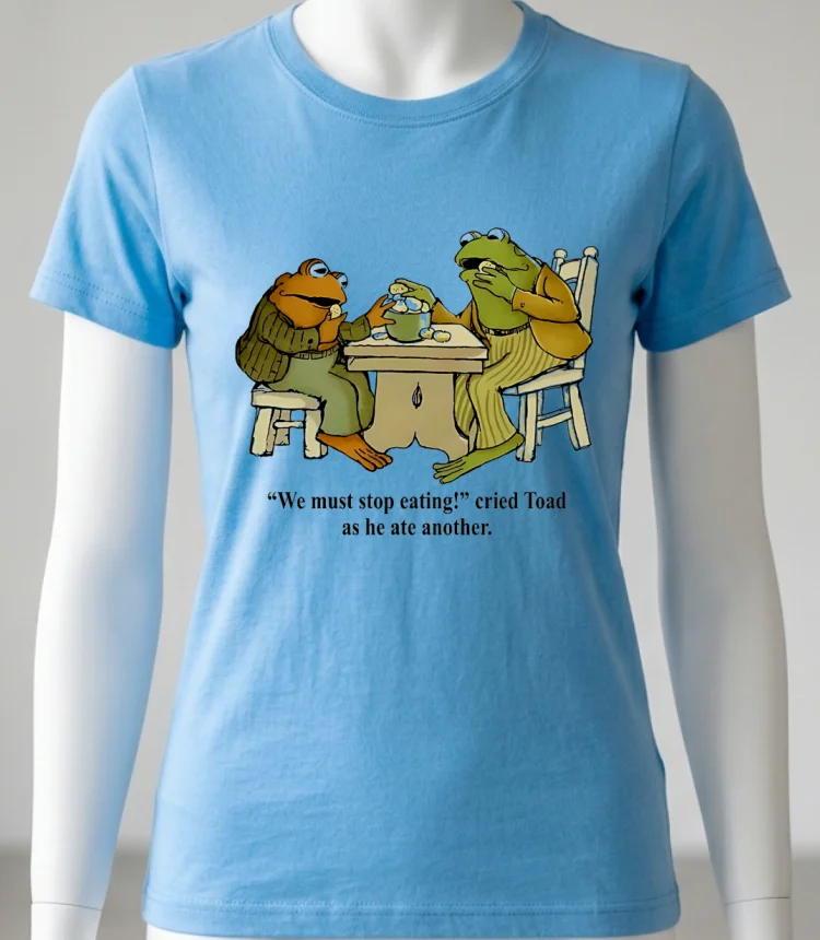 Frog And Toad We Must Stop Eating Cried Toad As He Ate Another Vintage Shirt - blue-shirt Frog And Toad We Must Stop Eating Cried Toad As He Ate Another Vintage Shirt Blue Shirt