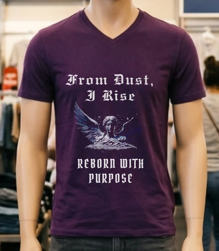 From Dust I Rise Reborn With Purpose Shirt - purple-shirt From Dust I Rise Reborn With Purpose Shirt Purple Shirt