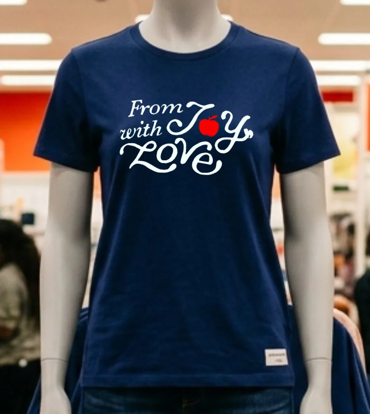 From With Joy Love Shirt - navy-shirt From With Joy Love Shirt Navy Shirt