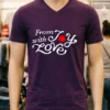 From With Joy Love Shirt Purple Shirt