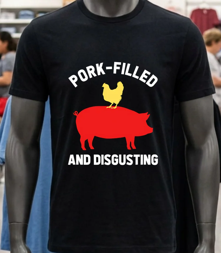 Funny Disgusting Abomination Usa Flag Doge Taco Pig Shirt - balck-shirt Funny Disgusting Abomination Usa Flag Doge Taco Pig Shirt Balck Shirt 1