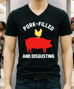 Funny Disgusting Abomination Usa Flag Doge Taco Pig Shirt