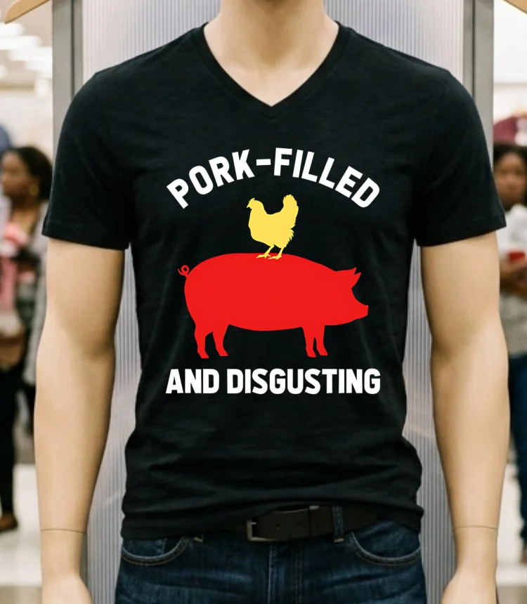 Funny Disgusting Abomination Usa Flag Doge Taco Pig Shirt - balck-shirt Funny Disgusting Abomination Usa Flag Doge Taco Pig Shirt Balck Shirt