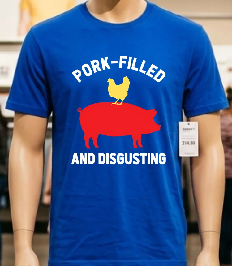 Funny Disgusting Abomination Usa Flag Doge Taco Pig Shirt - blue-shirt Funny Disgusting Abomination Usa Flag Doge Taco Pig Shirt Blue Shirt 1