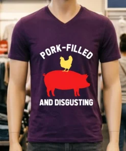 Funny Disgusting Abomination Usa Flag Doge Taco Pig Shirt