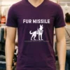 Fur Missile Teaching Idiots Not To Run Dog Shirt Purple Shirt