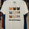 Fur Tunate Person Funny Cat Lover Cartoon Shirt White T Shirt