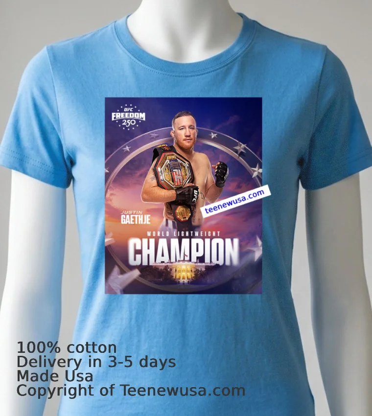 Gaethje Bucks Odds Topples Topuria For Ufc Lightweight Title T Shirt Blue Shirt