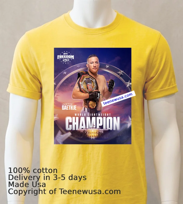 Gaethje Bucks Odds Topples Topuria For Ufc Lightweight Title T Shirt Yellow T Shirt