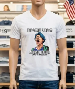 Gamix Screaming Meme Breaks The Internet After Japan Vs Brazil Defeat T Shirt