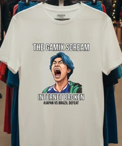 Gamix Screaming Meme Breaks The Internet After Japan Vs Brazil Defeat T Shirt