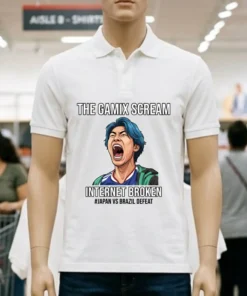Gamix Screaming Meme Breaks The Internet After Japan Vs Brazil Defeat T Shirt