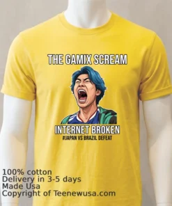 Gamix Screaming Meme Breaks The Internet After Japan Vs Brazil Defeat T Shirt