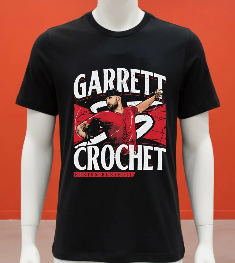 Garrett Crochet Boston Player Name Baseball Vintage Shirt - balck-shirt Garrett Crochet Boston Player Name Baseball Vintage Shirt Balck Shirt 1