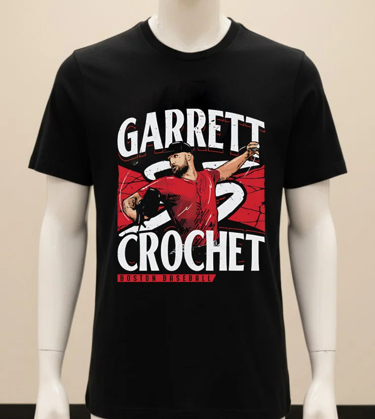 Garrett Crochet Boston Player Name Baseball Vintage Shirt - balck-shirt Garrett Crochet Boston Player Name Baseball Vintage Shirt Balck Shirt