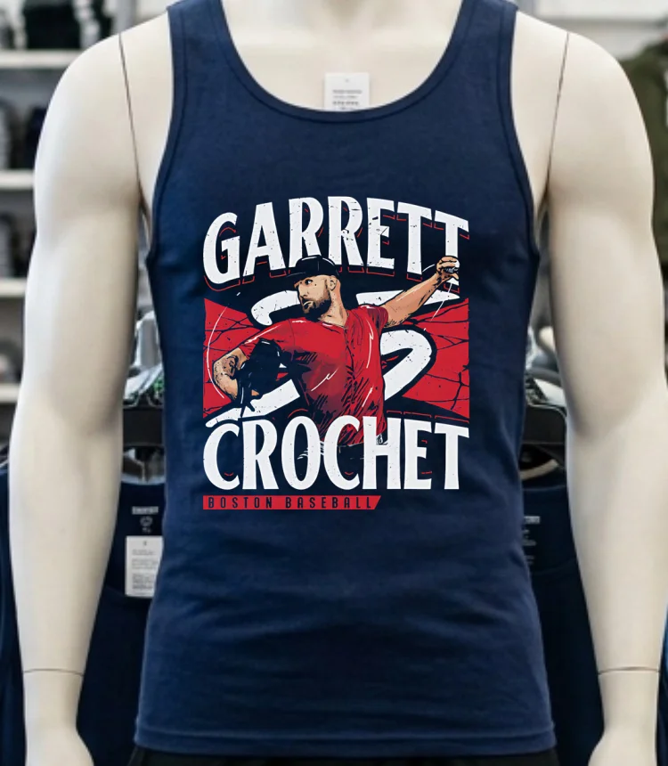 Garrett Crochet Boston Player Name Baseball Vintage Shirt Navy Shirt 1