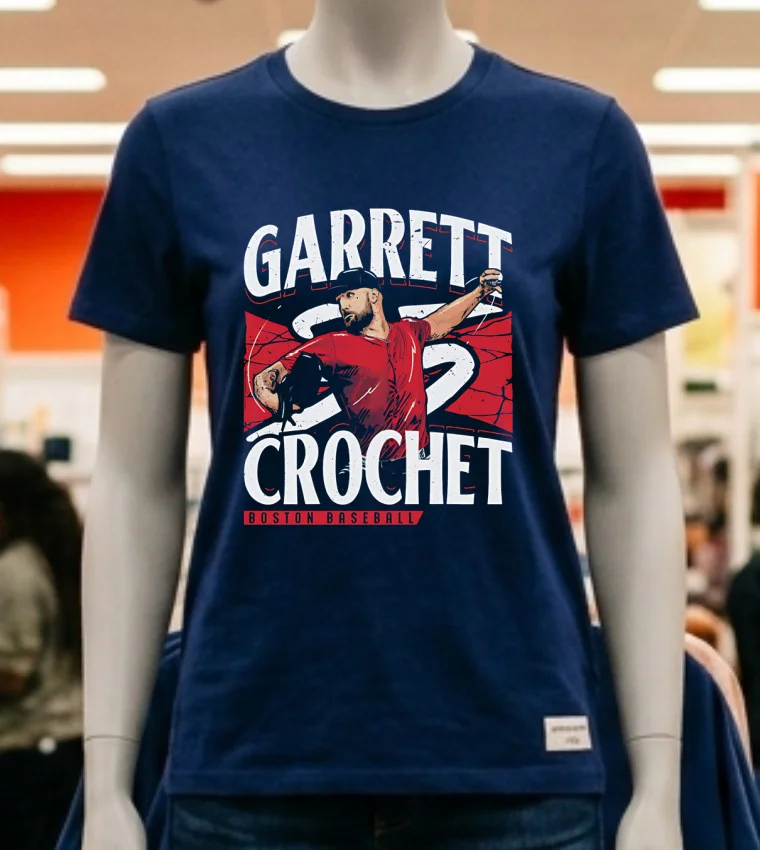 Garrett Crochet Boston Player Name Baseball Vintage Shirt - navy-shirt Garrett Crochet Boston Player Name Baseball Vintage Shirt Navy Shirt