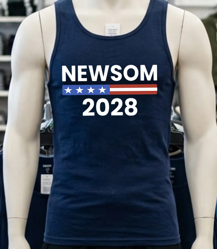 Gavin Newsom 2028 California Democrat Support Shirt Navy Shirt 1
