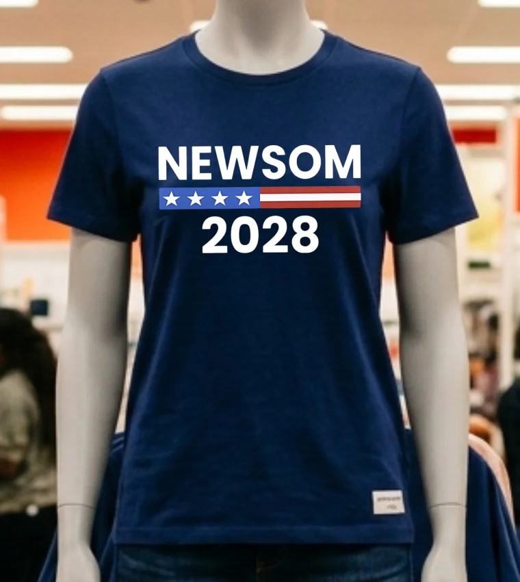 Gavin Newsom 2028 California Democrat Support Shirt - navy-shirt Gavin Newsom 2028 California Democrat Support Shirt Navy Shirt