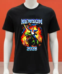 Gavin Newsom Ride A Dinosaur 2028 Shirt