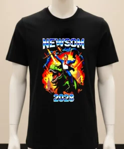 Gavin Newsom Ride A Dinosaur 2028 Shirt