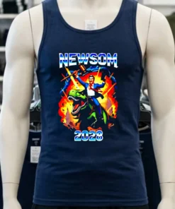 Gavin Newsom Ride A Dinosaur 2028 Shirt