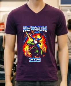 Gavin Newsom Ride A Dinosaur 2028 Shirt
