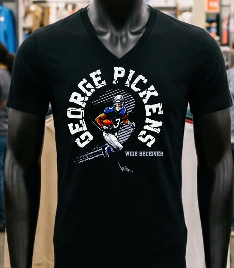 George Pickens Dallas Player Name Shirt Balck Shirt 1
