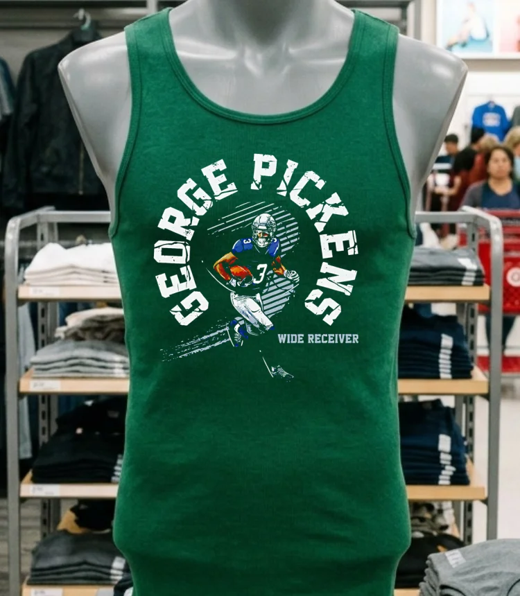 George Pickens Dallas Player Name Shirt - green-shirt George Pickens Dallas Player Name Shirt Green Shirt