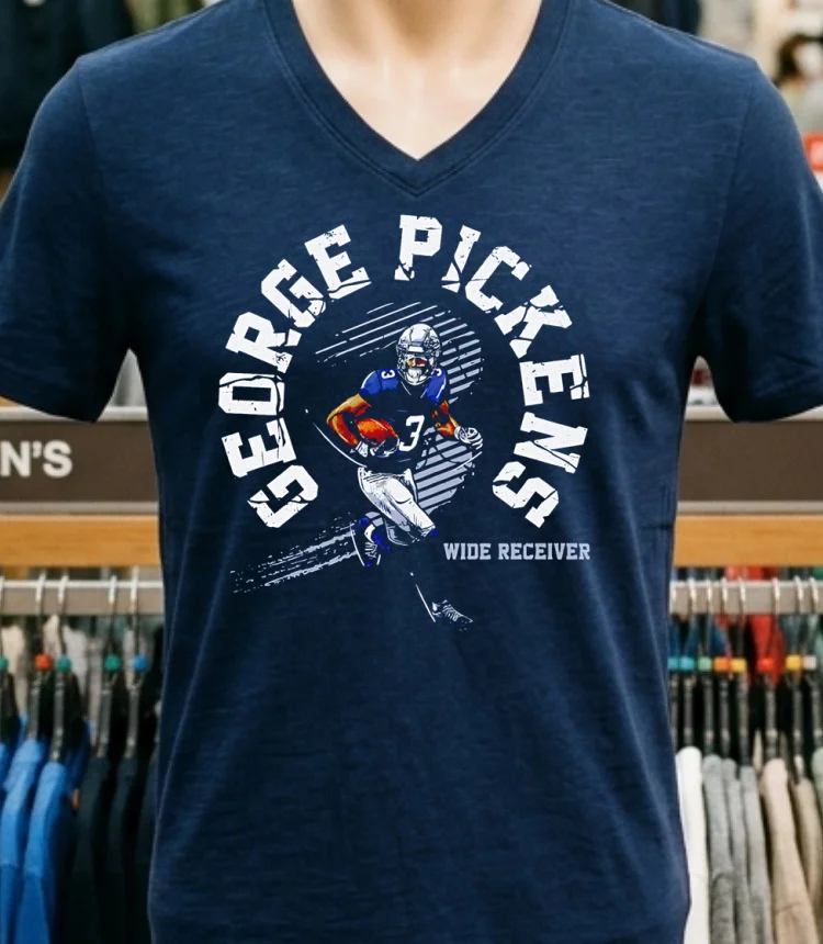 George Pickens Dallas Player Name Shirt - navy-shirt George Pickens Dallas Player Name Shirt Navy Shirt 1