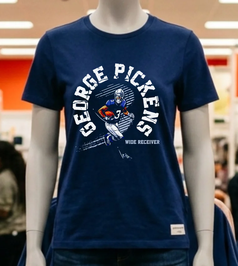 George Pickens Dallas Player Name Shirt - navy-shirt George Pickens Dallas Player Name Shirt Navy Shirt