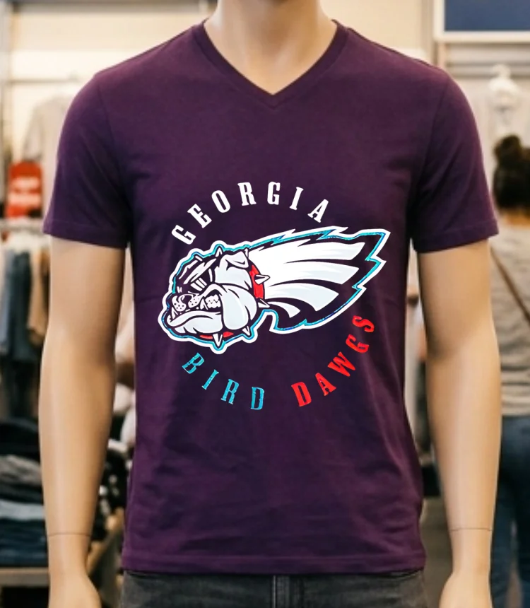 Georgia Bird Dawgs Philadelphia Eagles Georgia Bulldogs Bird Dogs Shirt - purple-shirt Georgia Bird Dawgs Philadelphia Eagles Georgia Bulldogs Bird Dogs Shirt Purple Shirt