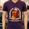 Georgia Southern University Baseball Dog Shirt Purple Shirt