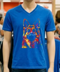 German Shepherd Dog Colorful Face Dog Lover Shirt