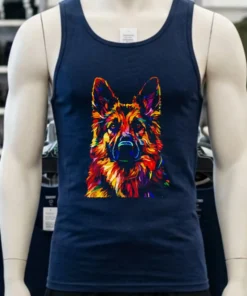 German Shepherd Dog Colorful Face Dog Lover Shirt