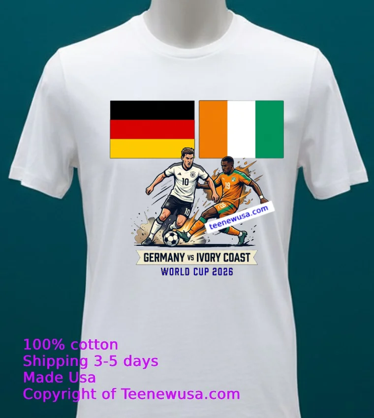 Germany Vs Ivory Coast World Cup 2026 T Shirt - white-t-shirt 20 Germany Vs Ivory Coast World Cup 2026 T Shirt White T Shirt 20