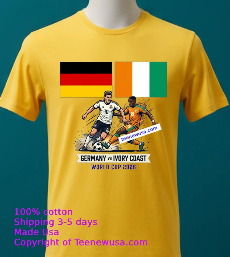 Germany Vs Ivory Coast World Cup 2026 T Shirt Yellow T Shirt 2