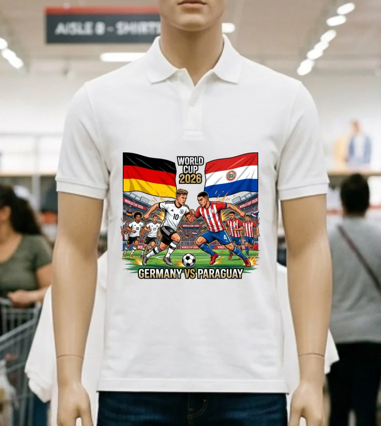Germany Vs Paraguay World Cup 2026 T Shirt - white-t-shirt Germany Vs Paraguay World Cup 2026 T Shirt White T Shirt 1